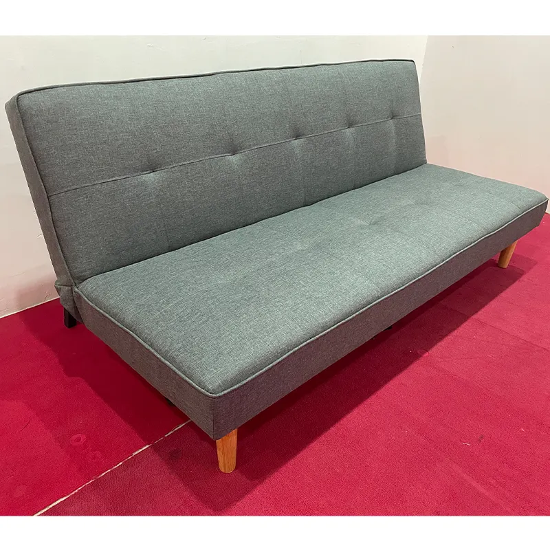 Vente en gros de canapé-lit de salon canapé-lit pliant canapé-lit 3 places en similicuir de créateur futon sans accoudoir