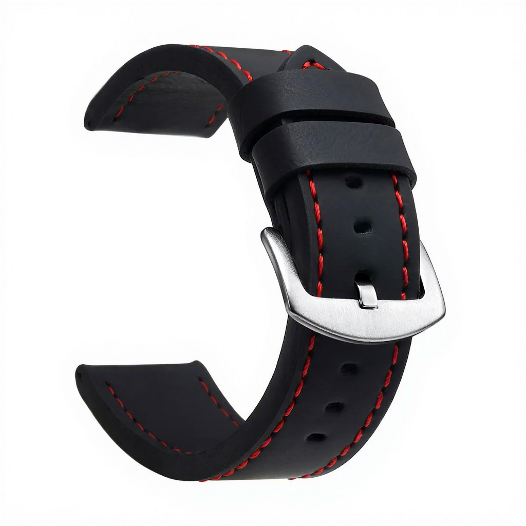Black band red thread-silver buckle