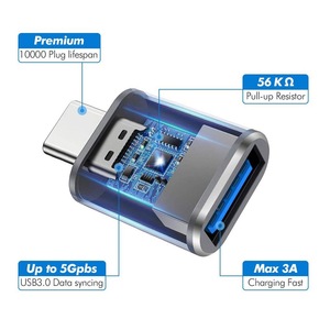 C型至USB 3.0转换器连接器USB Type-C OTG适配器迷你适配器 - Product Image 4