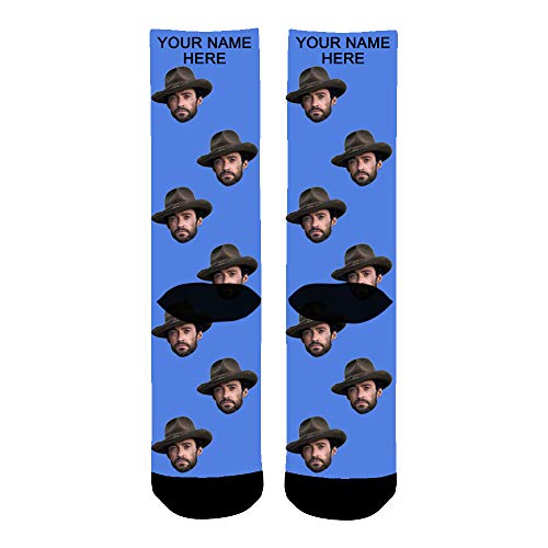 custom print socks crew fashion funky face socks personalized photo design crew socks men women