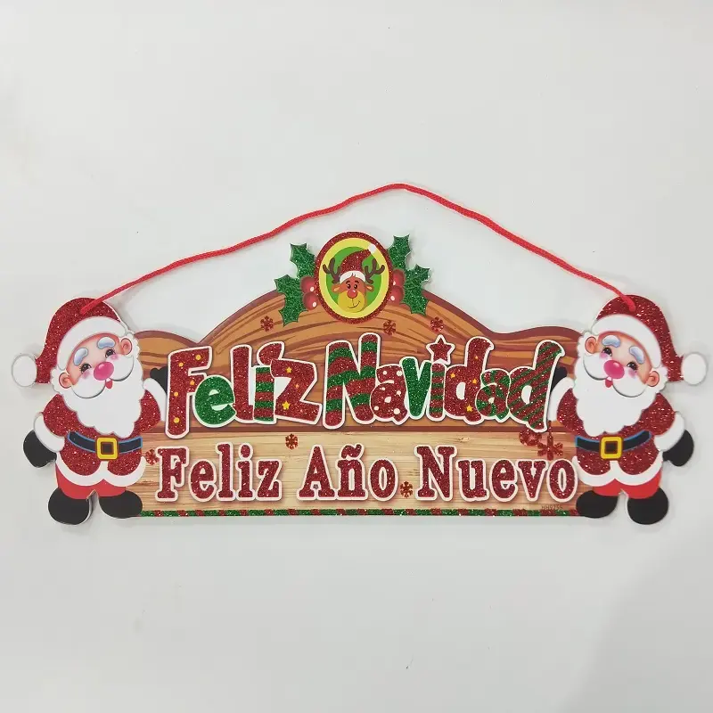 Feliz natal de 2022 ano novo, enfeite de pendurar papai noel árvore porta decoração presentes