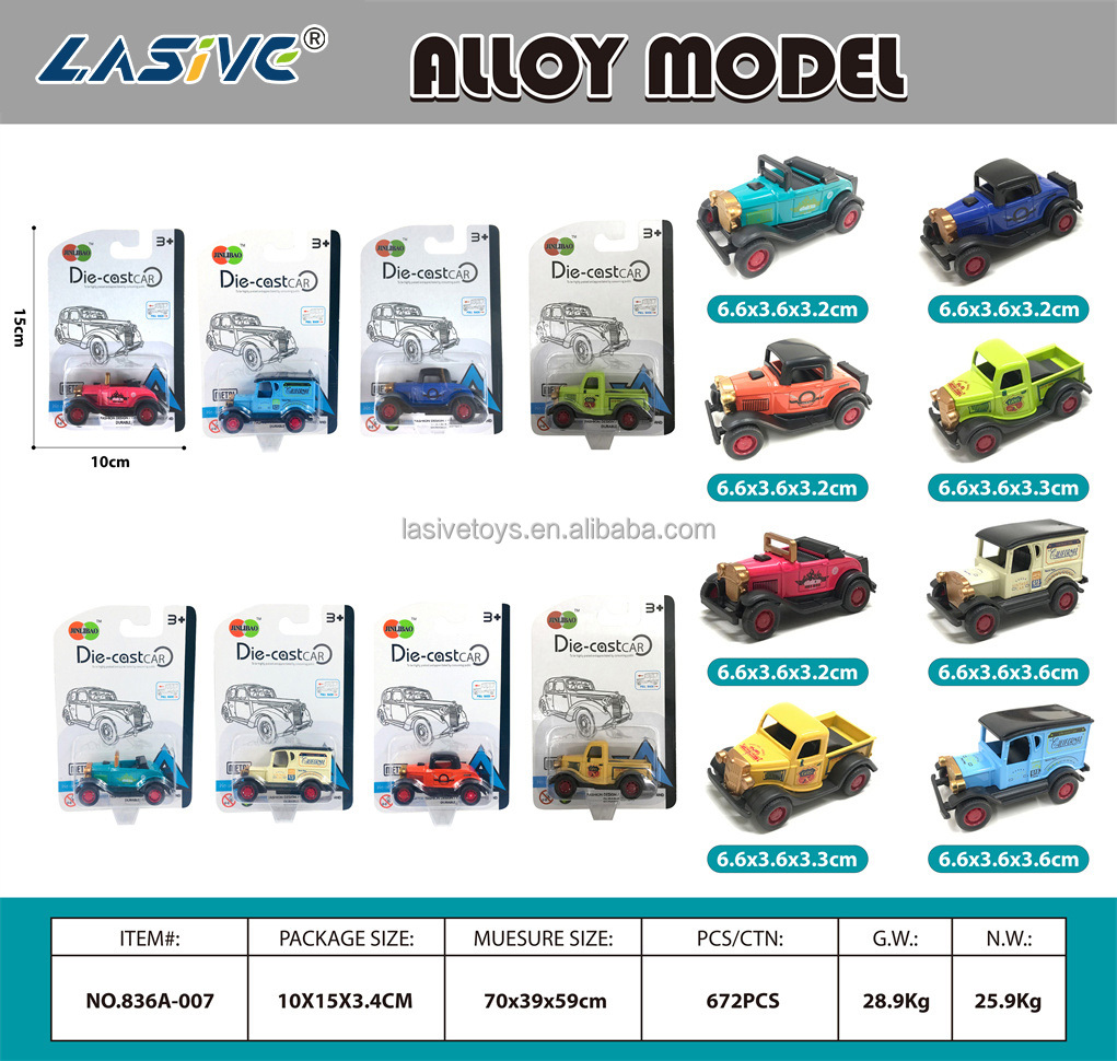 LMS-836A-007 Pullback Alloy Vintage Car