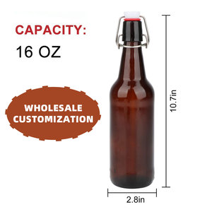 Bán Buôn Kéo-up Lật 12 Oz 300Ml 330Ml 700Ml 1 Lít Lật Top Glass Bia Chai Với Đóng Cửa Cho Bia - Product Image 1