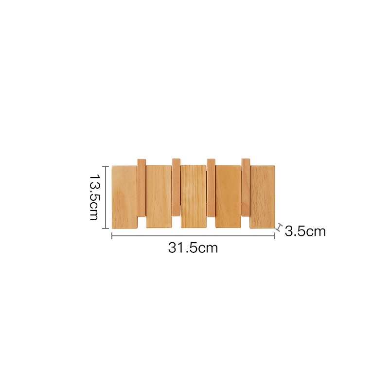 4 crochets Bois de hêtre + bois de pin