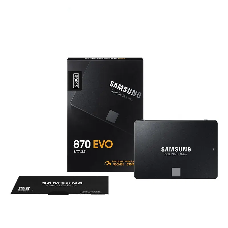 Para Samsung 870 EVO 250GB 1TB 2TB 4TB Unidad de estado sólido Interfaz SATA SSD para escritorio Notebook PC Accesorios de computadora