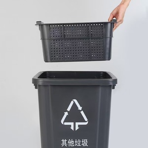 Cubo de basura moderno y sencillo: gran capacidad con filtro antibloqueo - Product Image 1