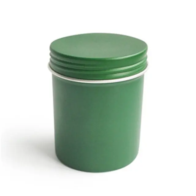 80G 80Ml 50X65Mm Groene Ronde Lege Aluminium Pot Aluminium Blik Met Deksel Voor Theebladeren Snoepjes Vc Snack Pet Food Cakes Op Voorraad