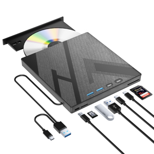 Fach typ Externer Multifunktions-CD/DVD/VCD-Brenner/Player Optisches Laufwerk TF-Schnitts telle Ein tragbarer SD-Kartens teck platz 7-in-1 - Product Image 1