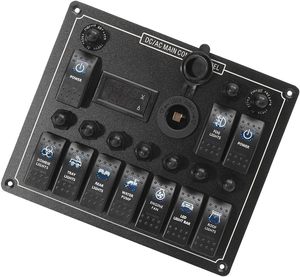 10 Gang Marine <strong>Switch</strong> Panel Usb Fast Dual Charger <strong>Socket</strong> Panel <strong>With</strong> Light <strong>Multi</strong> <strong>Function</strong> Boat <strong>Switch</strong> Panel Marine Power System - Product Image 3