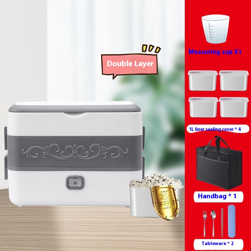 Button double layer + handbag + 2 sets of tableware