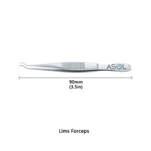 Thép không gỉ mô kẹp 1*2 răng 0.3mm giữ răng lims forceps trục góc cạnh - Product Image 4