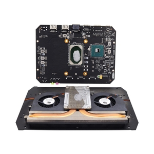 Yüksek kaliteli çekirdek i7 9850H mini pc 2 * NVME DP HD-MI tip-c thres ekran masaüstü bilgisayar çift ram yuvaları Mini adet - Product Image 3
