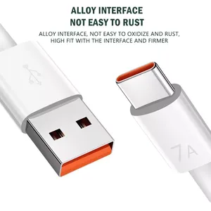 Süper hızlı 7A 100W tipi C USB şarj kablosu için Mate 60 50 Nova 10 onur Redmi android kutusu tip-c USB şarj - Product Image 6