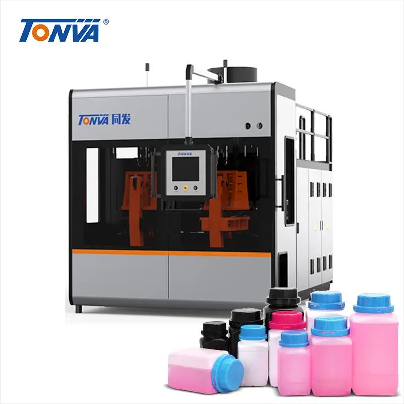 TONVA otomatik yüksek hızlı enerji tasarrufu HDPE PVC PP PC küçük plastik şişe üfleme yapma ekstrüzyon üflemeli kalıp makinesi fiyat
