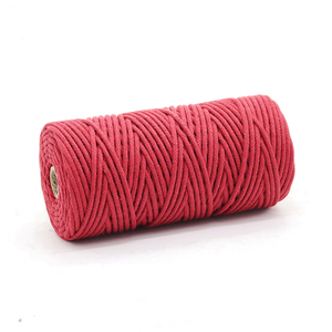 Cuerda de algodón 100% redonda de macramé de muchos colores de 4mm de ancho de alta calidad para diseño DIY - Product Image 4
