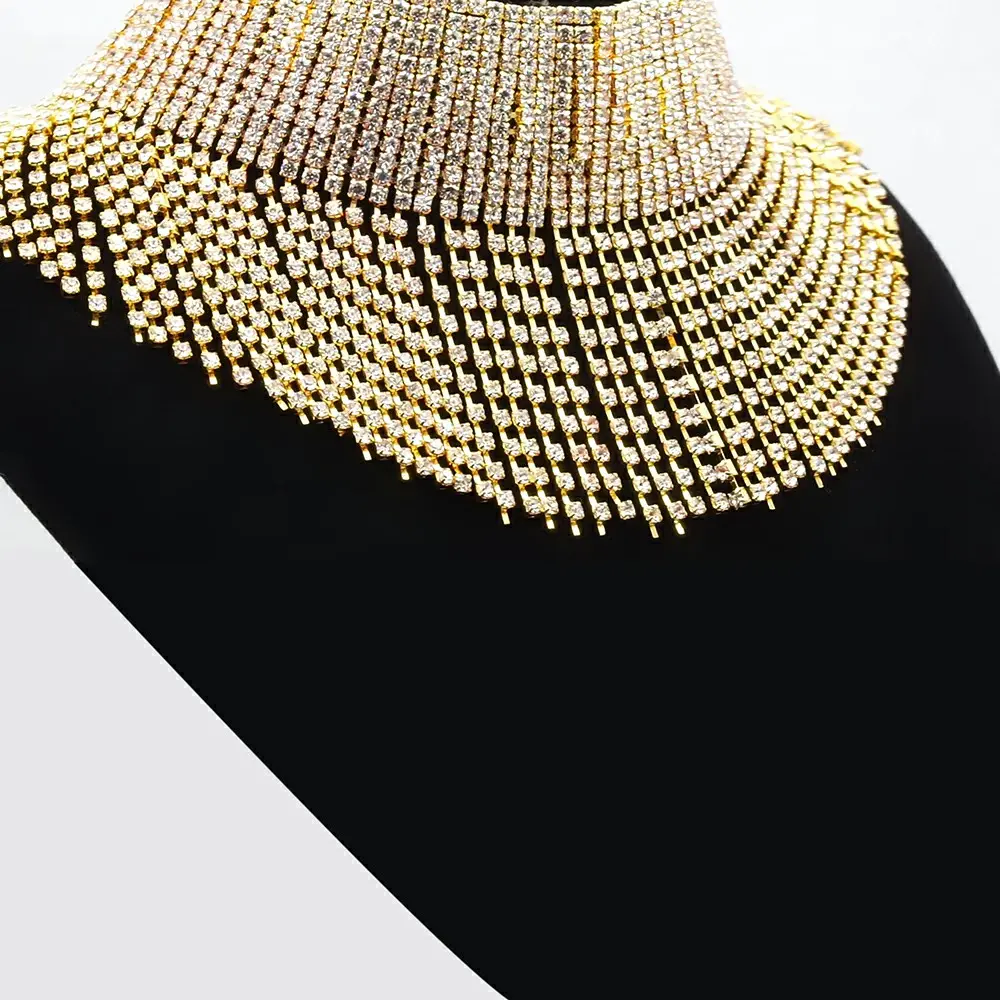 Statement Gold Necklace  Custom Fashion Statement Necklace Jewelry