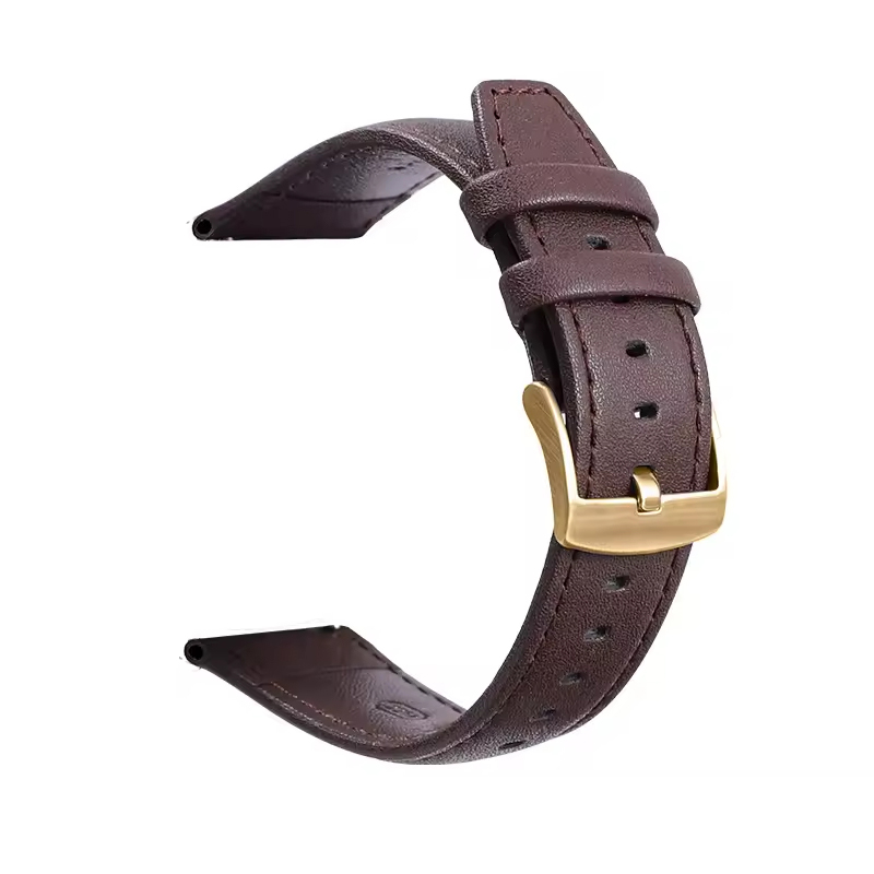 Dark Brown-Gold Pin Buckle