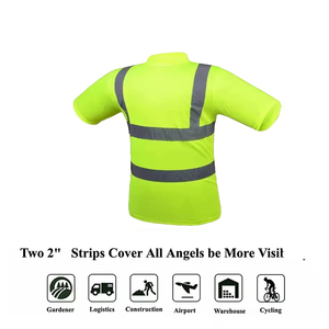 Nhà Máy biểu tượng tùy chỉnh thoáng khí & mồ hôi thấm vải cao khả năng hiển thị an toàn xây dựng Áo sơ mi - Product Image 5