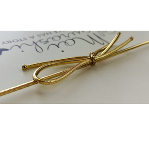 Fabricación de Pemade 1,6mm oro tramo nudo de lazo cordón elástico arco para caja de regalo decoración y corbata - Product Image 3