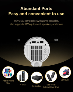 Diseño de cardán giratorio de elevación Proyector Android inteligente de 100 pulgadas Mini 4K con descargas de aplicaciones para cine en casa y reuniones de oficina - Product Image 6