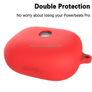 Taşınabilir Powerbeats Case durumda, 360 ° koruma darbeye dayanıklı yumuşak silikon kapak için anahtarlık ile Beats Powerbeats Pro 2 vaka - Product Image 4