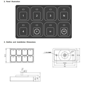 Thông minh 16-phím ô tô Silicone Pad Bàn phím kb20q CANBUS Bàn phím nút bảng điều khiển cho máy móc xây dựng cho vệ sinh môi trường - Product Image 3