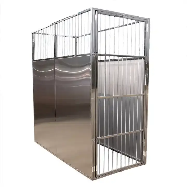 Большая клетка для собак и щенков, из нержавеющей стали