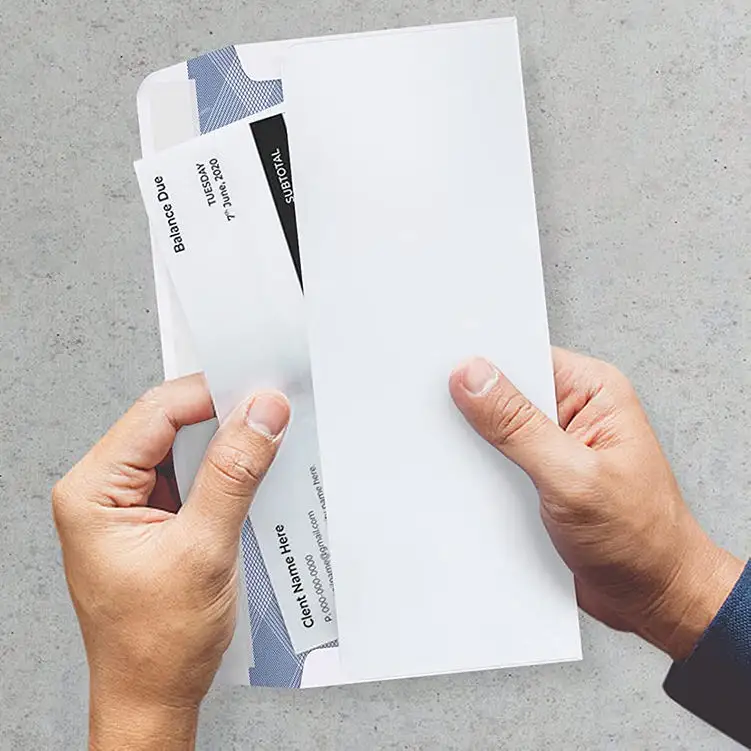 Sobres personalizados de tamaño completo, varios tipos de autosellados Sobres de papel, sobres de seguridad para correo comercial