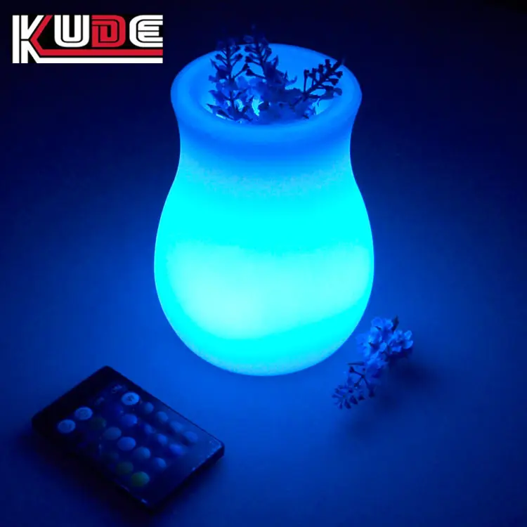 Portátil E Recarregável LED Flor Vaso Bonito Decorativo LED Brilhante Candeeiro De Mesa