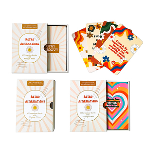 Manufacture OEM Positive Affirmation Cards With Paper Boxes Memory Card Game Flash Card Printing Services