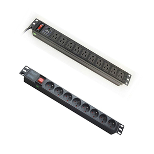 1U 19 "çok amaçlı soket 8port PDU raf montajı sunucu rafı veri merkezi için güç şeridi güç dağıtım ünitesi - Product Image 4