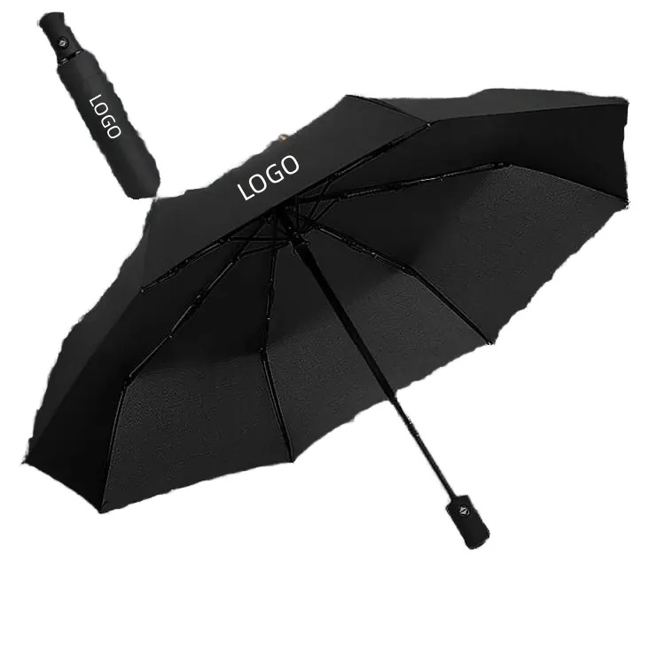 AI-MICH بالجملة علامة تجارية دعاية مظلة قابلة للطي مخصص تلقائي دعائي مظلة ثلاثية قابلة للطي مع شعار