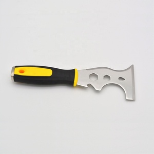 Rascador de masilla multifuncional de acero inoxidable, herramienta profesional, espátula curvada recta para pintura 13 en 1 - Product Image 3