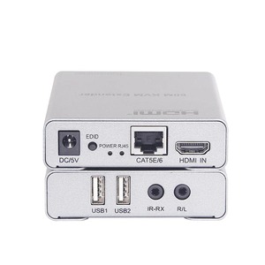 HDMI扩展器60m HDMI 1080p 60hz KVM扩展器2个以太网局域网信号USB端口，带5e类6 KVM HDMI扩展器，用于电脑电视 - Product Image 3