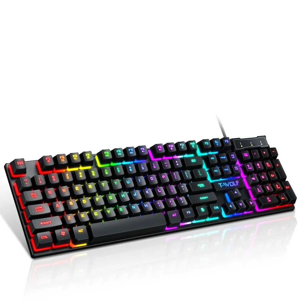 Teclado Gaming De Aluminio Rgb Control Gaming Aluminium Toetsenbord 104 Toets Waterdicht Gaming Toetsenbord