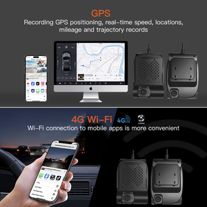 HN-89013-Channel Dash Cam 4K DVR per auto con Wi-Fi, vista Mobile, 3 obiettivi all'interno della fotocamera del veicolo, Mini videocamera - Product Image 5