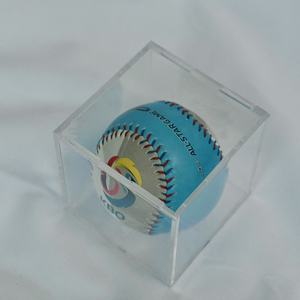 Rõ ràng Acrylic plexi Cube mang tính biểu tượng hộp hiển thị cho các sản phẩm bóng chày bóng chày chủ hiển thị trường hợp - Product Image 2