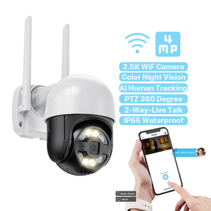 2024流行安全在线Wifi圆顶摄像机2.5K双向音频智能家居摄像机无线自动人体跟踪闭路电视 - Product Image 1