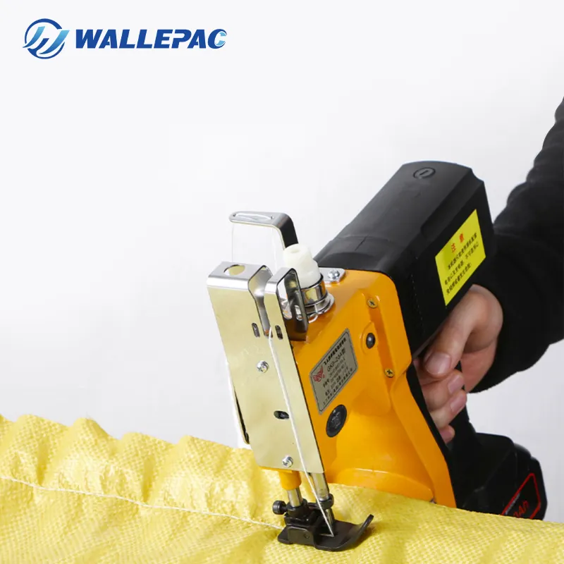 Wallepac dokuma çanta dikiş makinesi endüstriyel elektrikli el çanta kapatıcı akülü kapanış dikiş dokuma çanta kanalizasyon paketleme makinesi