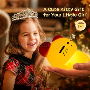 LED Nachtlicht Touch Sensor Fernbedienung Dimmbarer Timer Wiederauf ladbare Silikon Welpen lampe Nachtlicht für Kinder Baby Geschenk - Product Image 5