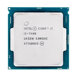 3 GHz/TB:3.5GHz bulk LGA1151/4C/4T/L3 6M/HD630/TDP65W per processore <span class=keywords><strong>CPU</strong></span> Quad-<span class=keywords><strong>Core</strong></span> <span class=keywords><strong>Intel</strong></span> <span class=keywords><strong>Core</strong></span> <span class=keywords><strong>i5</strong></span>-7400 Cache SR32W LGA1151