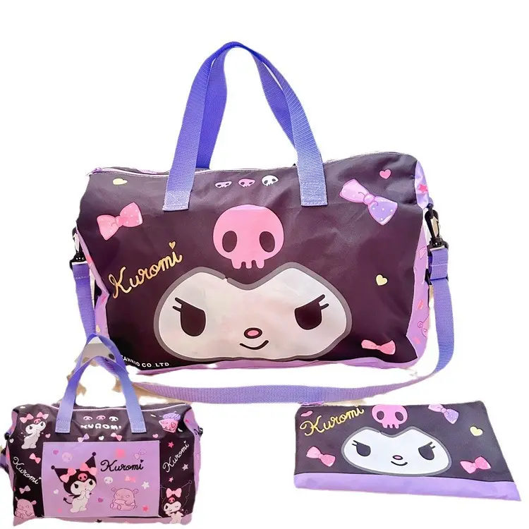 Hejin Wholesale Hot Selling Kitty Cat Melody Japanese Cartoon Foldable Travel Storage Bag Large Capacity Portable Crossbody Bag