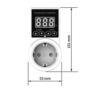 Digital <strong>Timer</strong> Socket Thermostat EU Plug Temperature <strong>Controller</strong> Sockets Outlet Time Control Switch Heating Cooling With <strong>Sensor</strong>