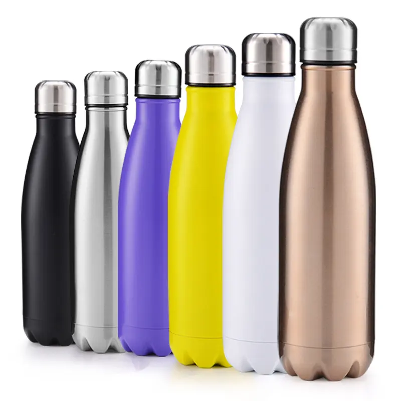 500ml vacuum sport double wall copper insulated water bottles with custom logo stainless steel cola bottle