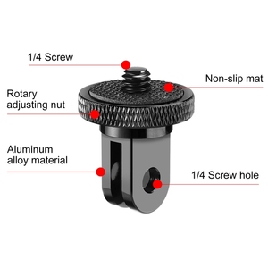 ドロップシッピングPULUZ1/4インチスクリューメタル三脚マウントアクションカメラアダプターforGoPro for Insta360カメラマウント - Product Image 4
