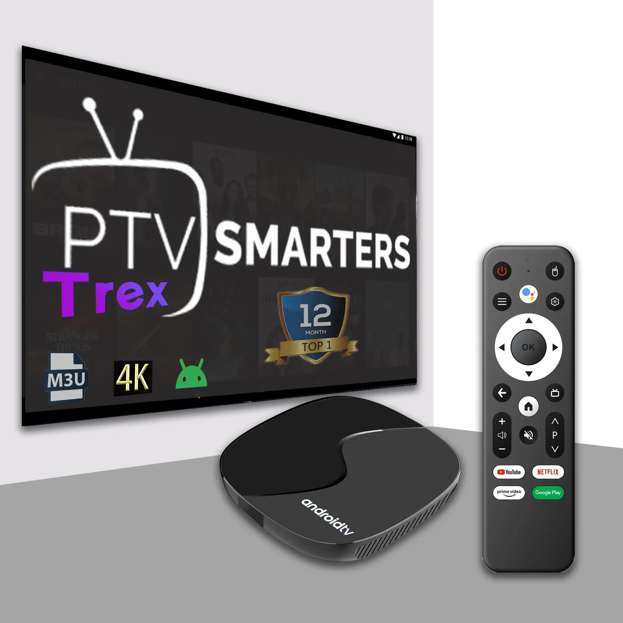 Prueba gratuita Iptv M3u Abonnement Set-Top Box Fabricantes Premium Iptv Suscripción 12 Meses Revendedor Panel Xnxx TV box Android