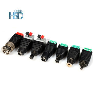 プッシュボタンスタイルDC電源ジャックプラグアダプタコネクタ12Vオスメス2.1X 5.5MMCCTVカメラ/LEDストリップ用DC電源コネクタ - Product Image 6