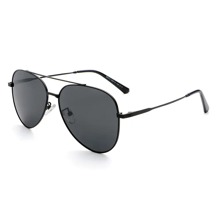 Óculos de sol de metal, elegante, polarizado, unissex, moderno, aviador, venda imperdível