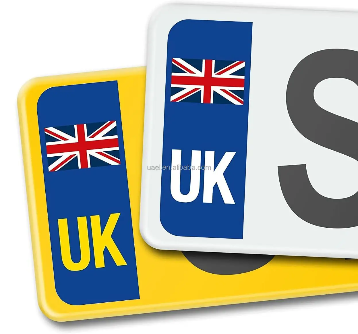 رقم لوحة البيضاوي ملصقات قوية المغناطيسي قوة لاصق دائم المملكة المتحدة المغناطيسي لوحة رقم السيارة ملصقات
