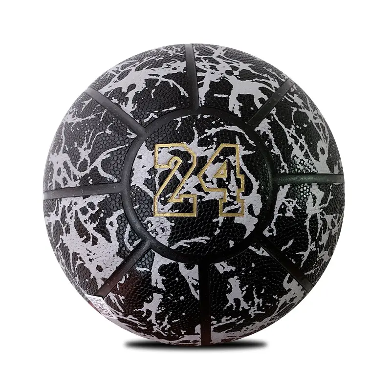New Design Custom Logo Pu Holographic Reflective Basketball Glow In The Dark Basketball Ball